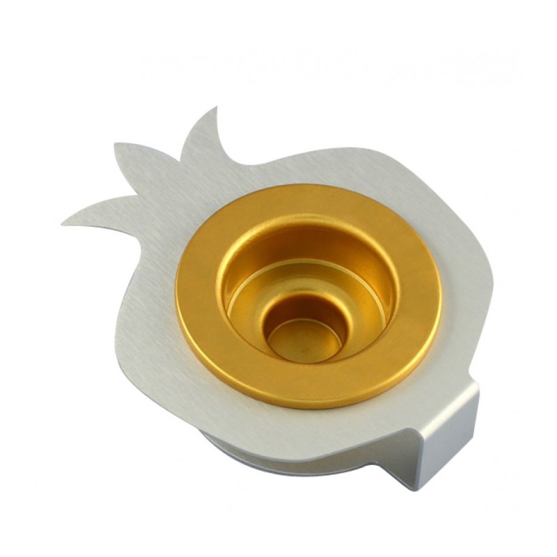 Shraga Landesman Pair Aluminum Pomegranat... | Jewish Gift from Israel