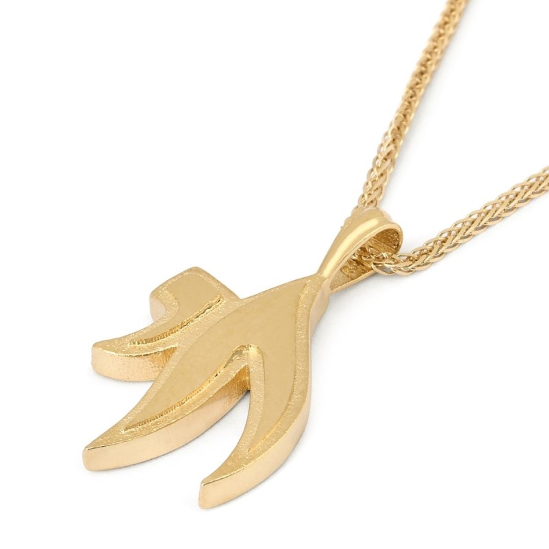 Pendentif Chai brillant en or 14 carats