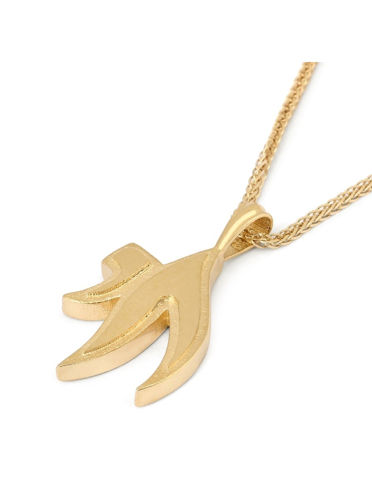 14K Gold Shiny Chai Pendant