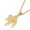 14K Gold Shiny Chai Pendant