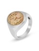 Women's Two-Tone Sterling Silver and 9K Gold Priestly Blessing Ring