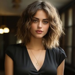 14K Gold Large Unisex Open Star of David Pendant