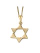 Grand pendentif étoile de David ouvert unisexe en or 14 carats