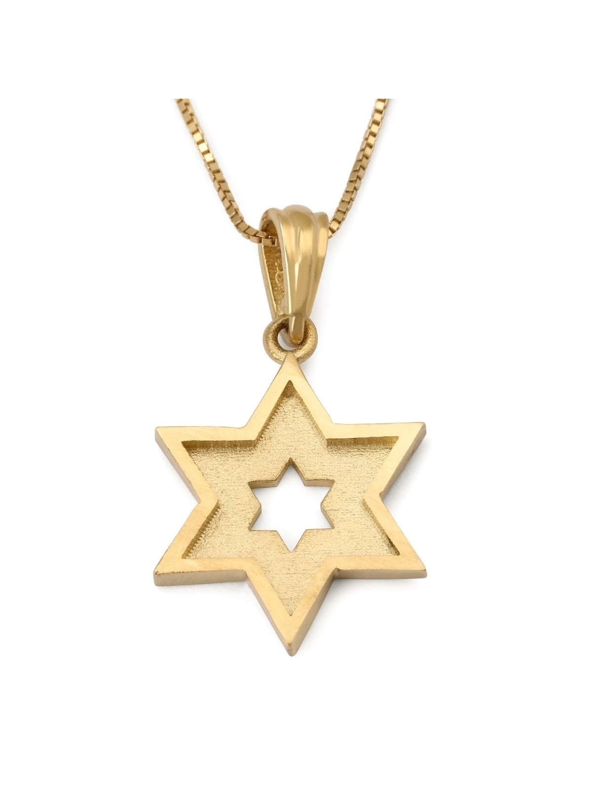 14K Gold Cut-Out Star of David Pendant