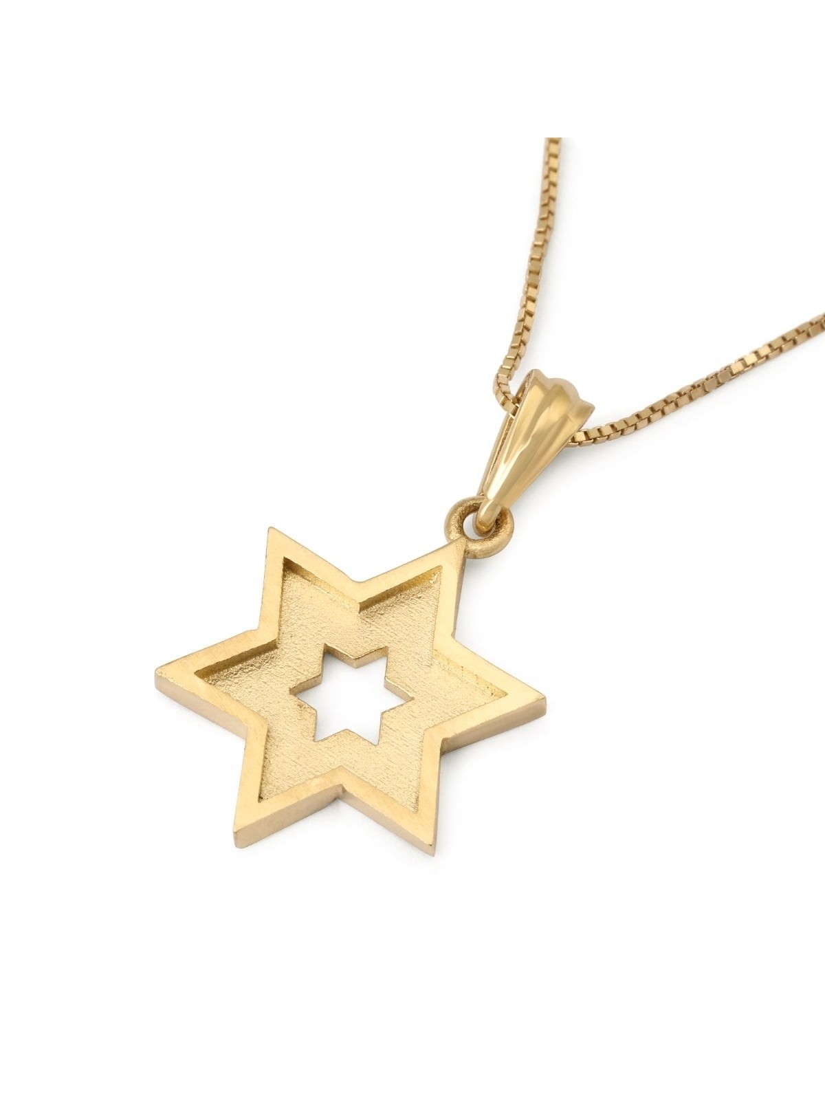 14K Gold Cut-Out Star of David Pendant