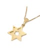 14K Gold Cut-Out Star of David Pendant