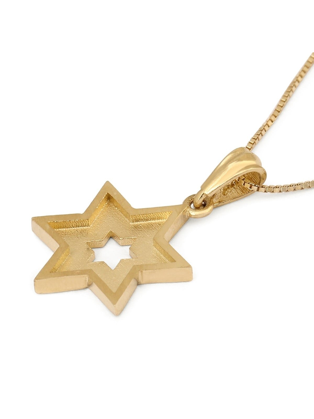 14K Gold Cut-Out Star of David Pendant