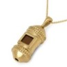 14K Gold Mezuzah Pendant with Nano Tanach Chip