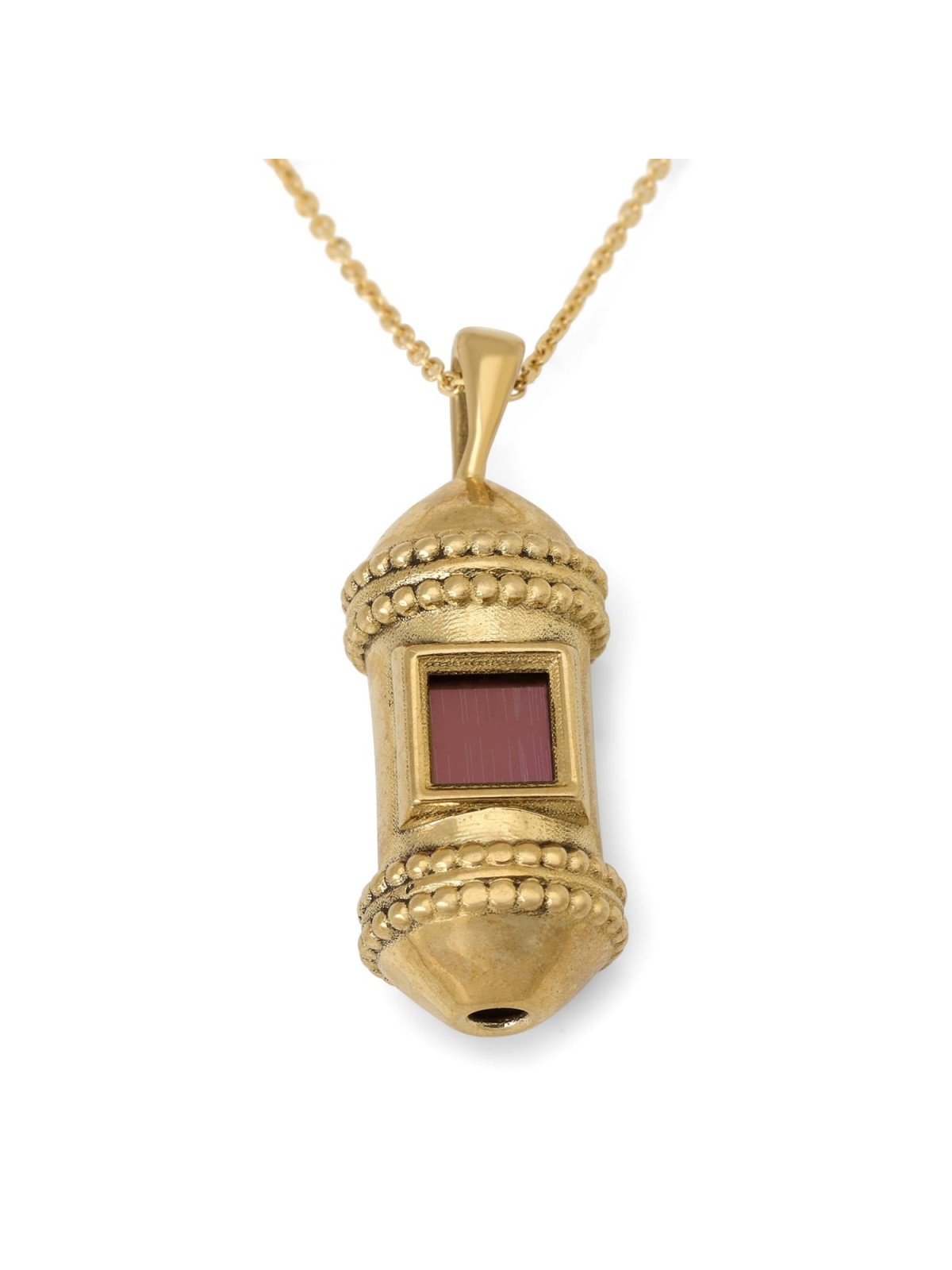 Pendentif Mezuzah en or 14 carats avec puce Nano Tanach