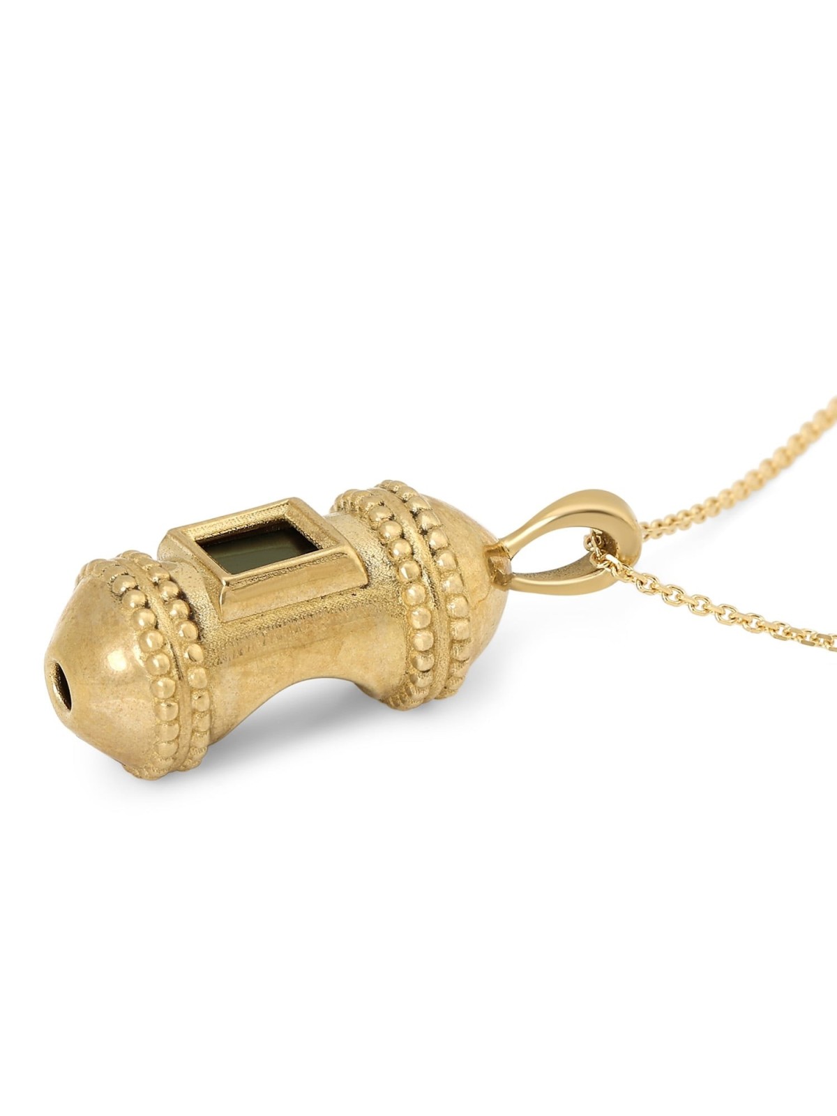 14K Gold Mezuzah Pendant with Nano Tanach Chip