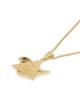 Pendentif étoile de David et colombe de la paix en or 14 carats avec saphir et Wes