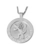 14K Gold Men's Circular Lion of Judah Jerusalem Pendant