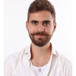 14K Gold Hamsa Folded Tab Ruby Pendant Necklace - Yellow or White Gold