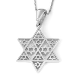 Composite Star of David 14K Gold Pendant Necklace