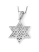 Composite Star of David 14K Gold Pendant Necklace