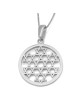 Collier pendentif rond étoile de David composé en or 14 carats