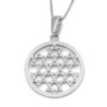 Round Star of David Compound 14K Gold Pendant Necklace