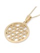 Round Star of David Compound 14K Gold Pendant Necklace