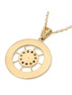 14K Yellow Gold Hoshen Shema Yisrael Pendant Necklace - Unisex