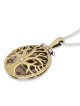 14K Gold and Sterling Silver Traveler's Prayer and Tree of Life Neckla