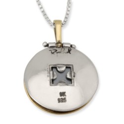 14K Gold and Sterling Silver Traveler's Prayer and Tree of Life Neckla