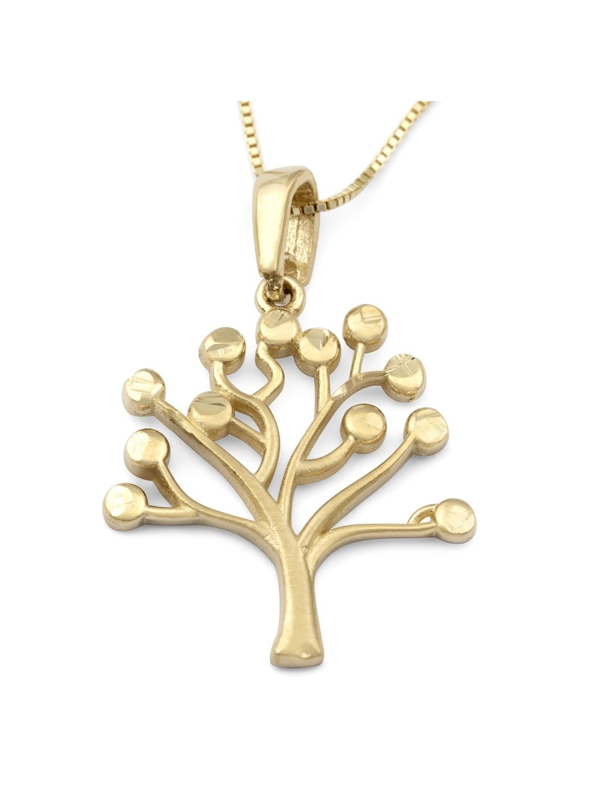 Collier pendentif arbre de vie en or 14 carats