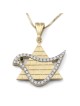 Diamond-Accented 14K Yellow Gold Star of David Pendant Necklace With D