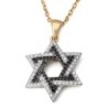 Anbinder Jewelry Two-Toned 14K Gold Star of David Pendant With White a