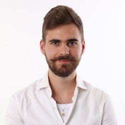 14K Gold Pomegranate Pendant Necklace with Star of David & Ruby Accent