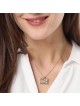 Modern 14K Yellow Gold Hoshen Pendant Necklace