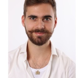 Modern 14K Yellow Gold Hoshen Pendant Necklace