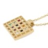 Modern 14K Yellow Gold Hoshen Pendant Necklace