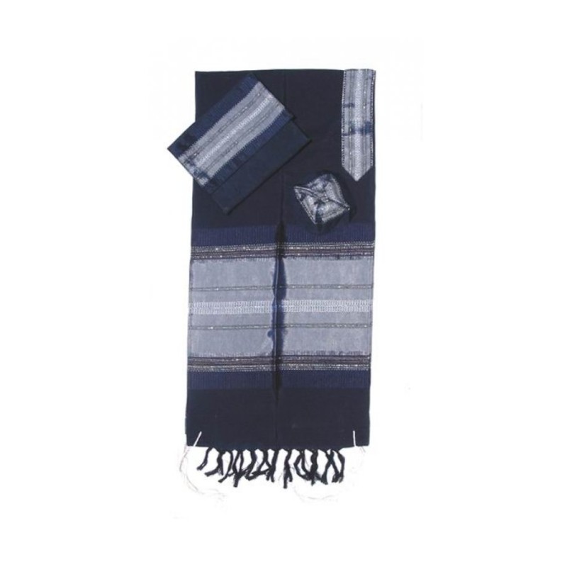 Gabrieli Handwoven Dark Blue Silk Tall... | Gabrieli Hand Woven Tallit