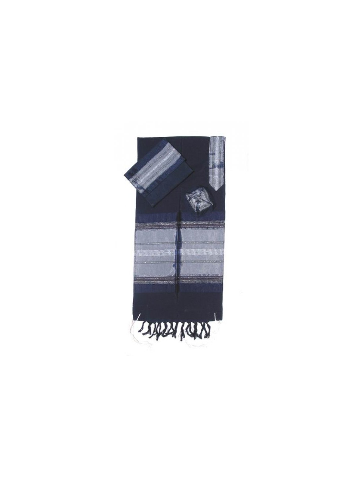 Gabrieli Handwoven Dark Blue Silk Tall... | Gabrieli Hand Woven Tallit