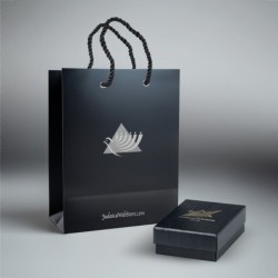 14K Gold Chai Pendant with White Gold Jerusalem Script