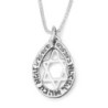 Sterling Silver Silver Star of David Necklace - Love