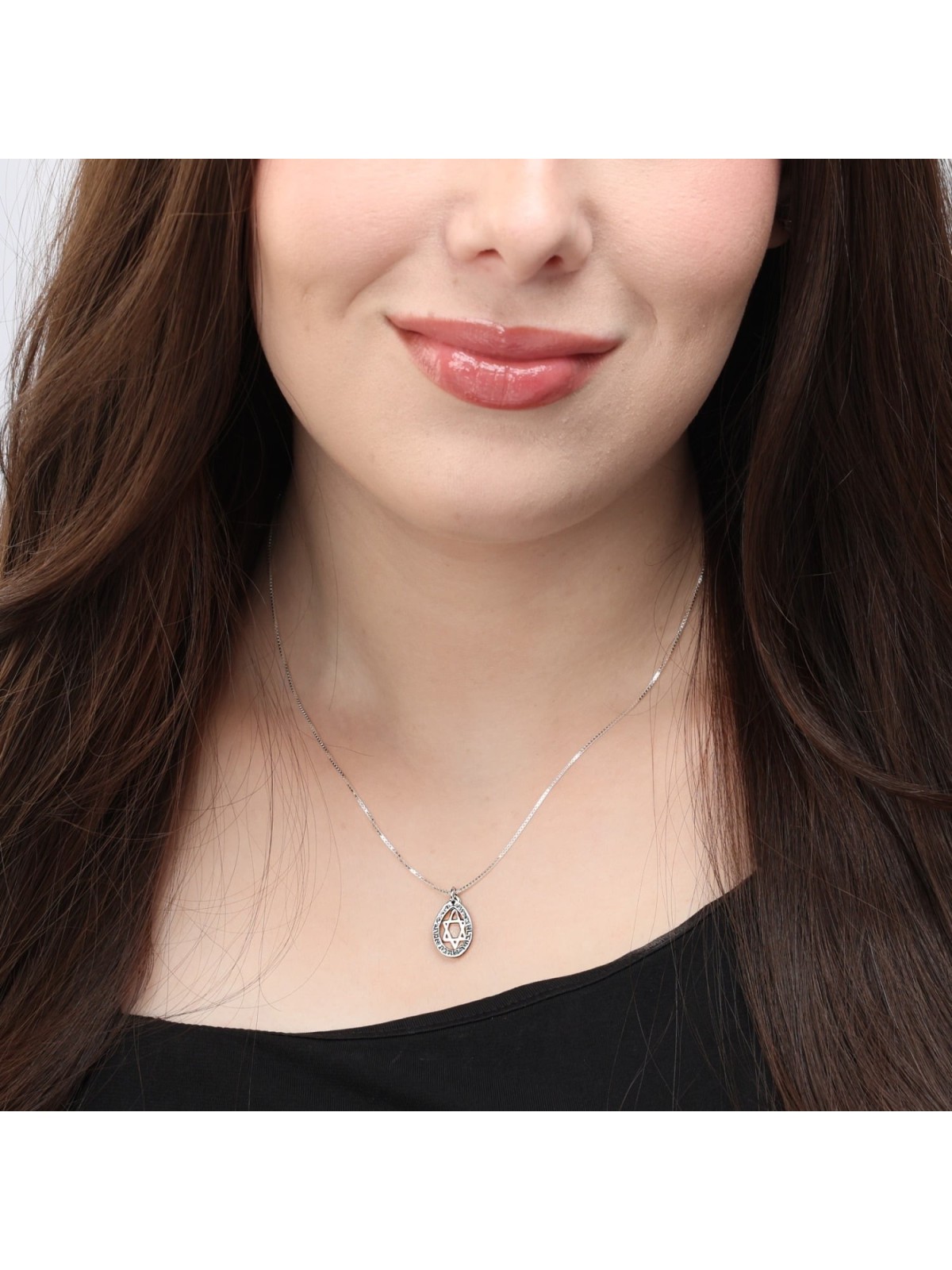Sterling Silver Silver Star of David Necklace - Love