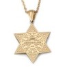 14K Gold Floral Star of David Pendant With 109 Diamonds
