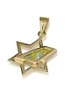 Star of David: 14K Gold and Roman Glass Pendant