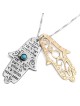 Collier Hamsa en or et argent - Bénédiction sacerdotale - Livre des Nombres 6