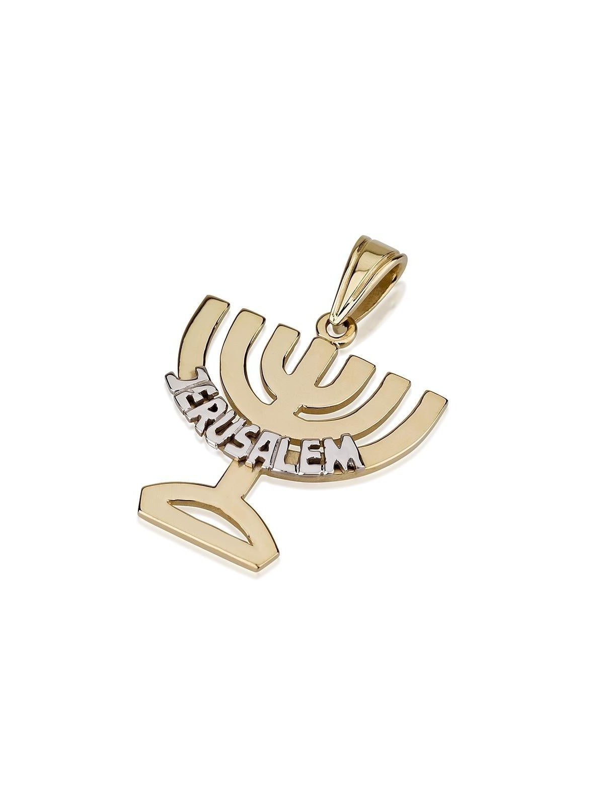 Pendentif menorah ouvert en or 14 carats