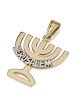 14K Gold Open Menorah Pendant