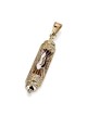 14K Gold Flames of Life Mezuzah Pendant