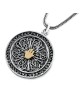 Collier pendentif de luxe en argent Hamsa et Ana BeKoach