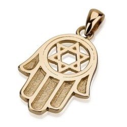 14K Gold Layered Hamsa Pendant