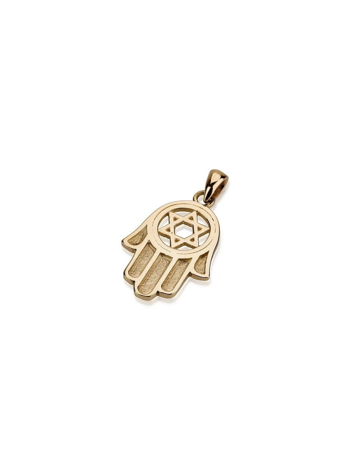 Pendentif Hamsa en couches d'or 14 carats