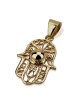 Pendentif Hamsa en filigrane en or 14 carats