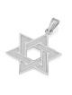 Pendentif étoile de David en or 14 carats avec motif labyrinthe
