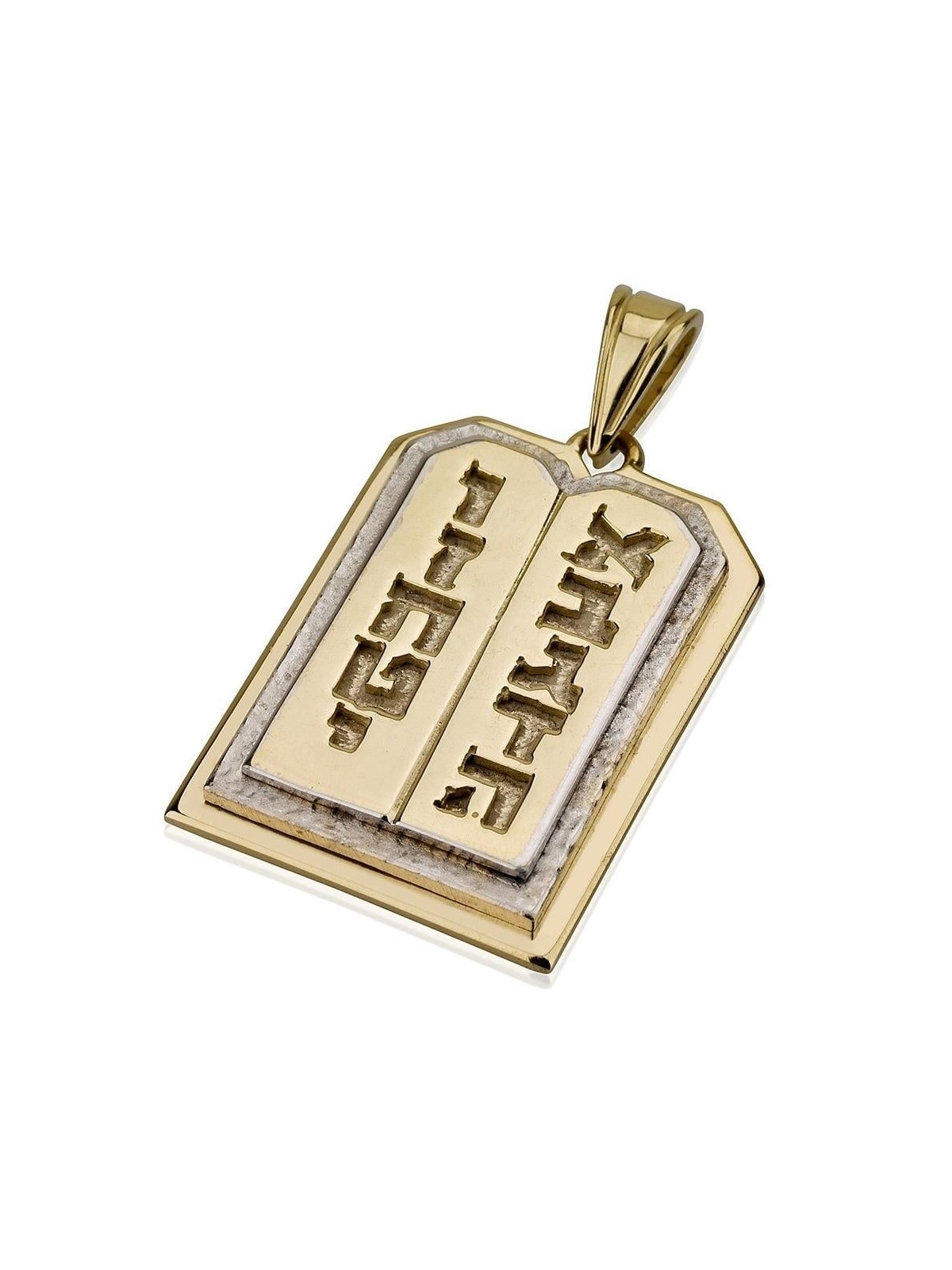 Pendentif Dix Commandements en or 14 carats
