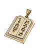 Pendentif Dix Commandements en or 14 carats